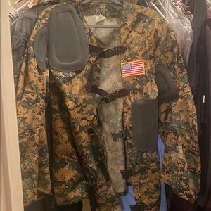 Camouflage Tactical Jacket with Flag Patch